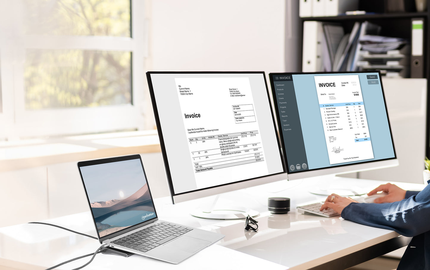 Estación de carga / Hub multipuerto USB-C PD 12 en 1 para tres pantallas 4K Image 4