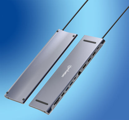 Estación de carga / Hub multipuerto USB-C PD 12 en 1 para tres pantallas 4K Image 7