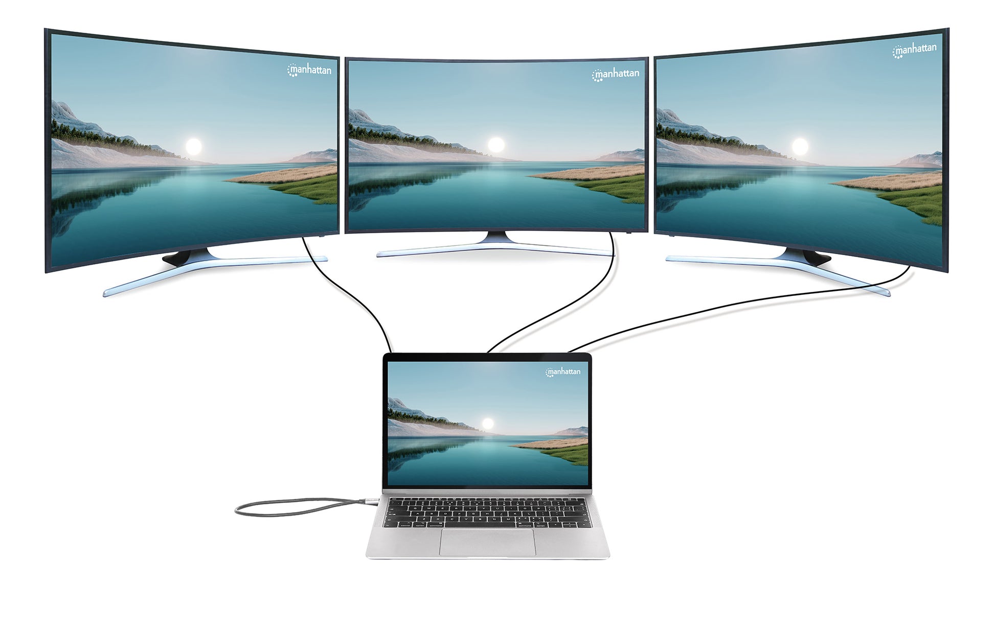 Estación de carga / Hub multipuerto USB-C PD 12 en 1 para tres pantallas 4K Image 8