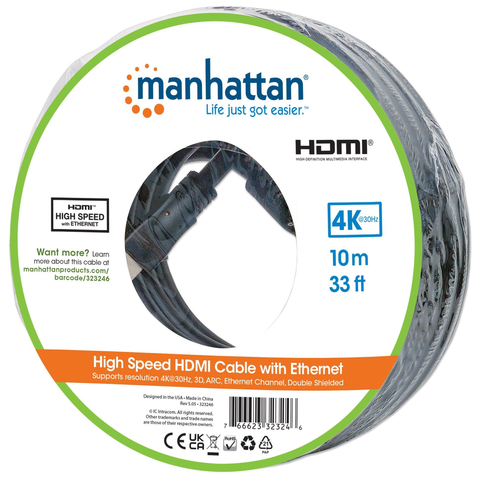 Cable HDMI de Alta Velocidad con Canal Ethernet Packaging Image 2