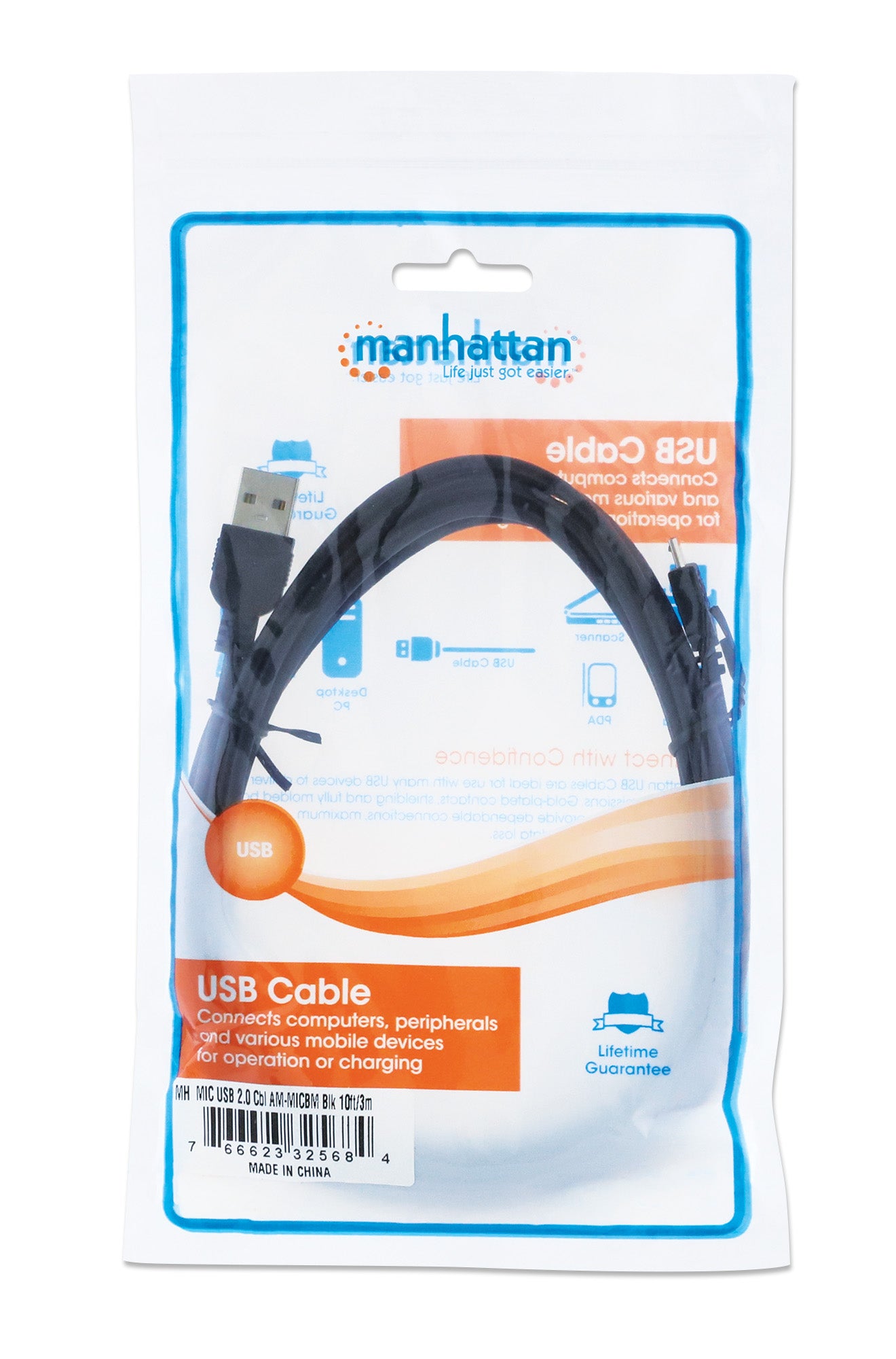 Cable USB Micro-B de alta velocidad para dispositivos Packaging Image 2