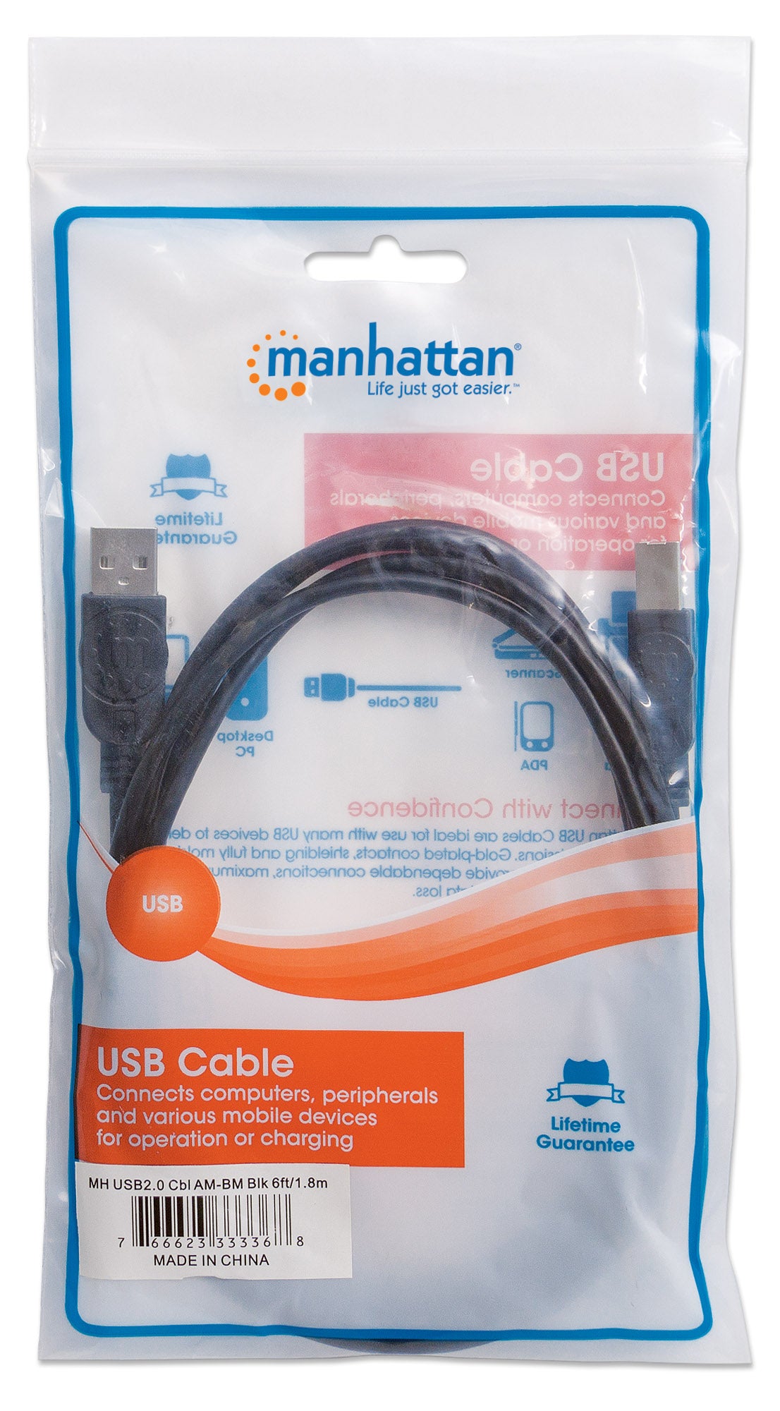 Cable USB B de alta velocidad para dispositivos Packaging Image 2
