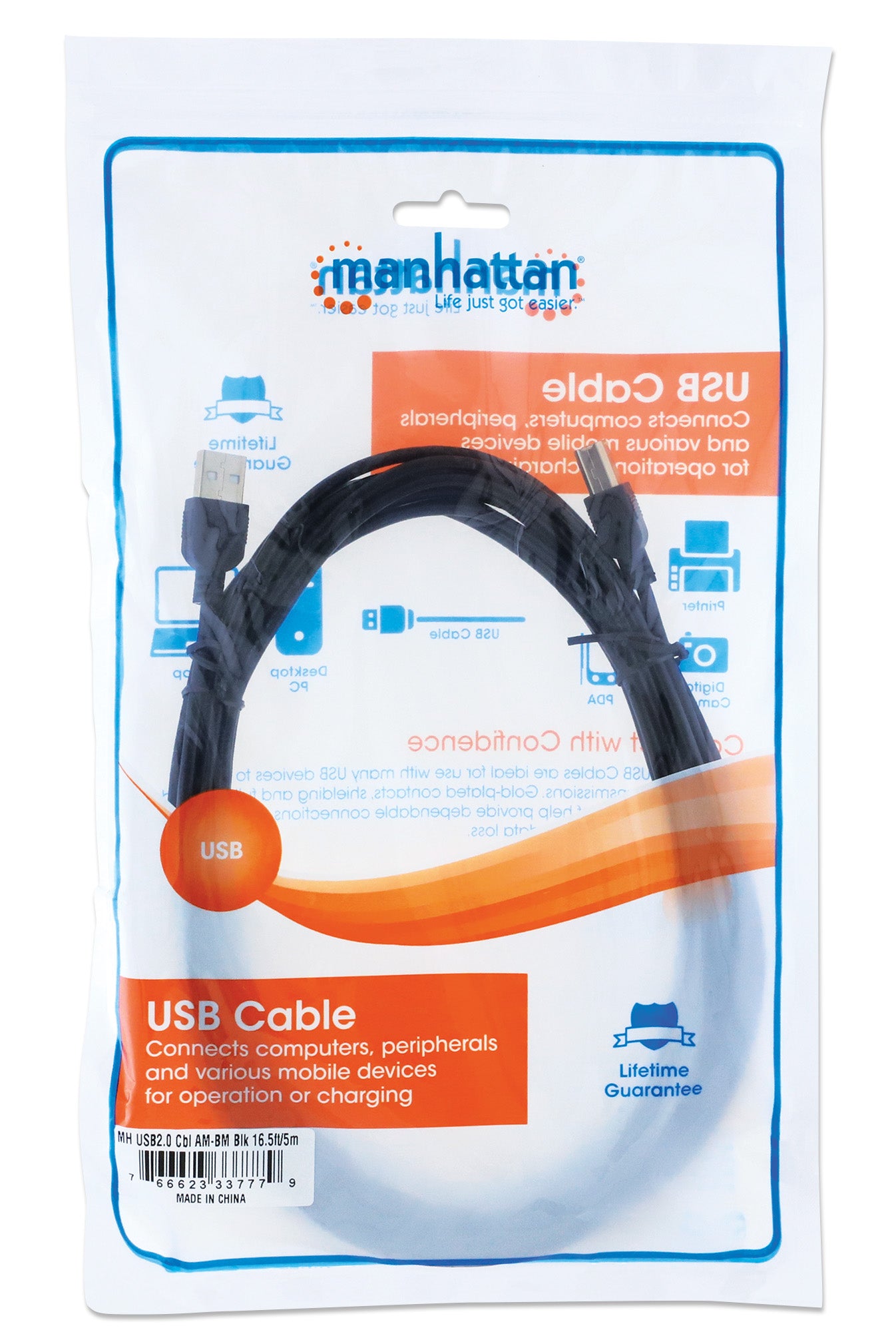Cable USB B de alta velocidad para dispositivos Packaging Image 2