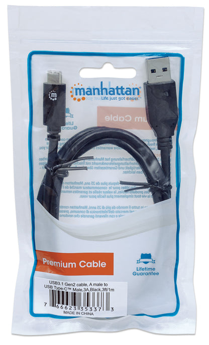 Cable USB 3.2 Gen2 de Tipo A a Tipo C, 10 Gbps Packaging Image 2