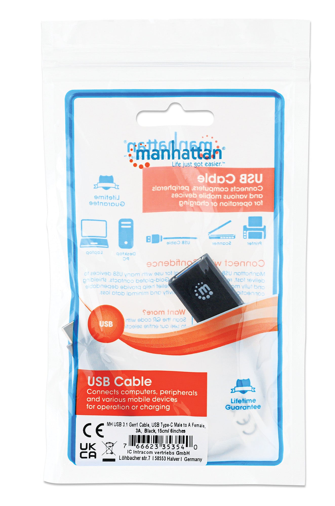 Cable de dispositivo USB-C SuperSpeed Packaging Image 2