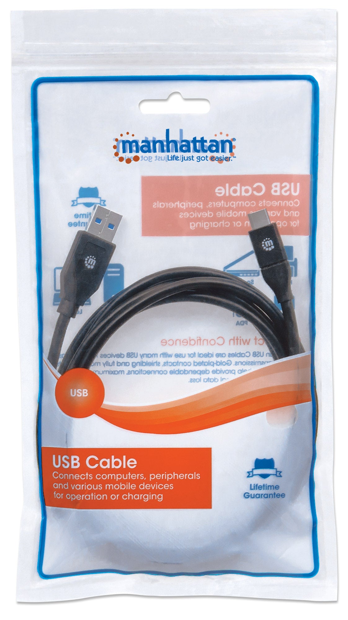 Cable USB 3.2 Gen1 de Tipo A a Tipo C, 5 Gbps Packaging Image 2
