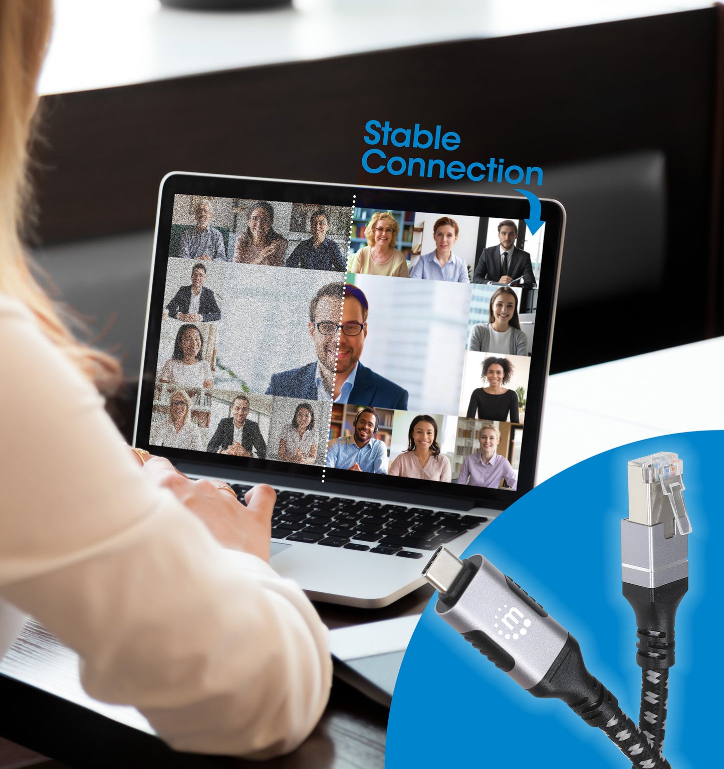 Cable de red USB-C a RJ-45 Gigabit Ethernet, 2 m Image 5