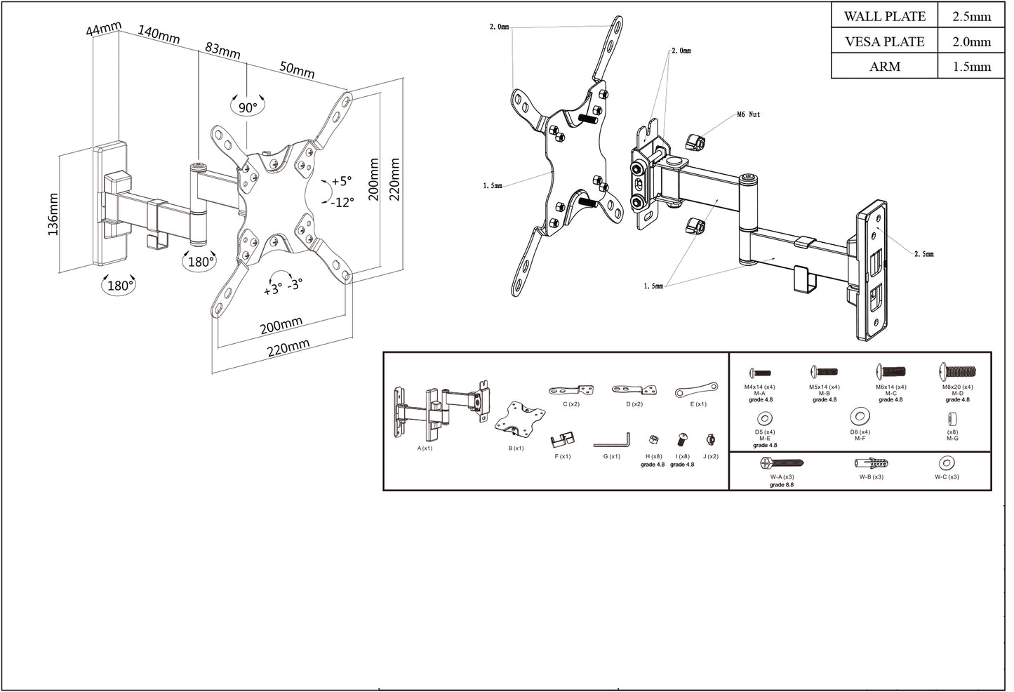 Soporte Articulado para Pantallas de 13" a 43" Image 6