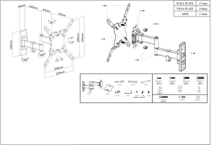 Soporte Articulado para Pantallas de 13" a 43" Image 6