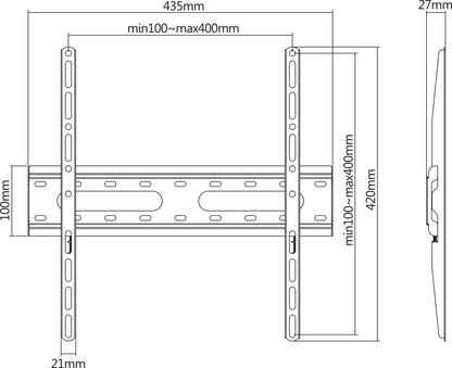 Soporte de Pared Fijo de Bajo Perfil para Pantallas de 32" a 55" Image 10