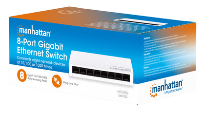 Switch de Escritorio Gigabit Ethernet de 8 puertos Packaging Image 2