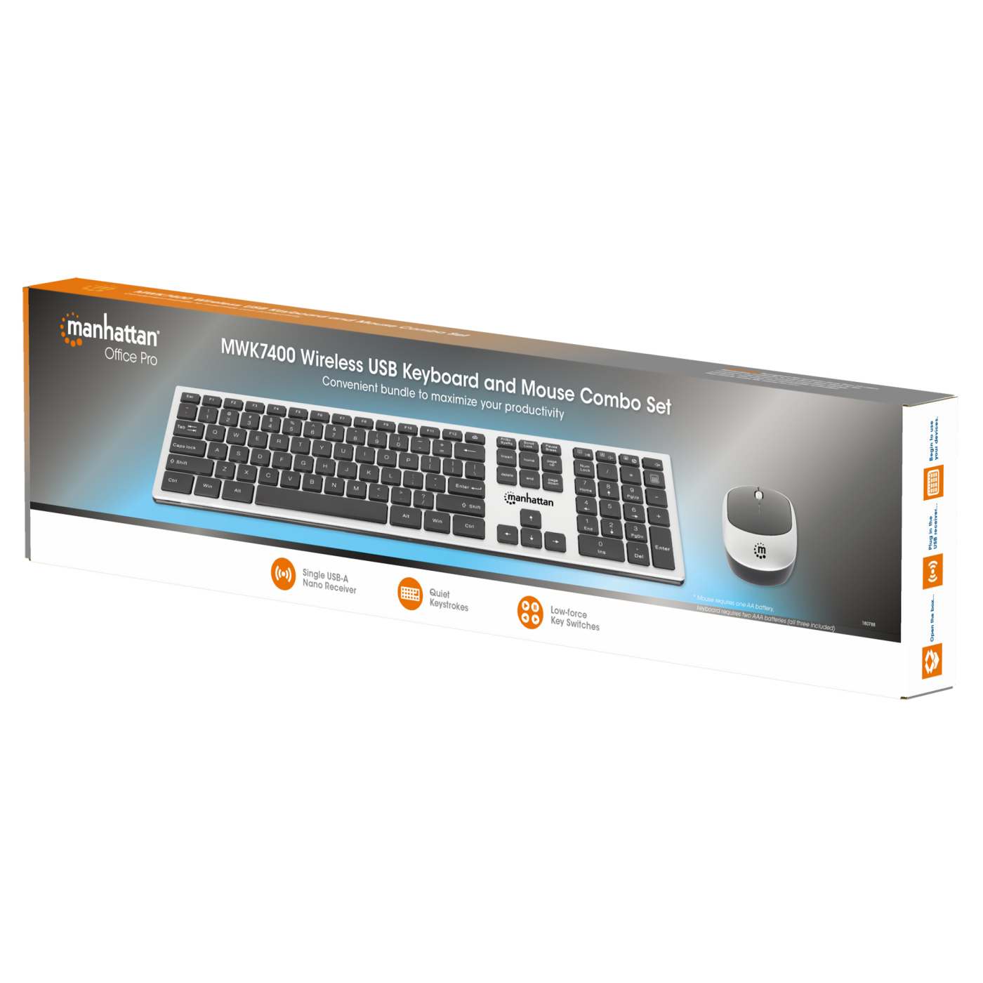 Kit de teclado y mouse óptico inalámbricos MWK7400  Packaging Image 2