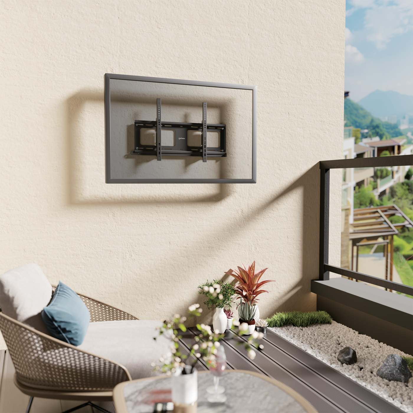 Soporte de Pared para TV Antirrobo Exterior, con Inclinación, para Pantallas de 37" a 86". Image 5