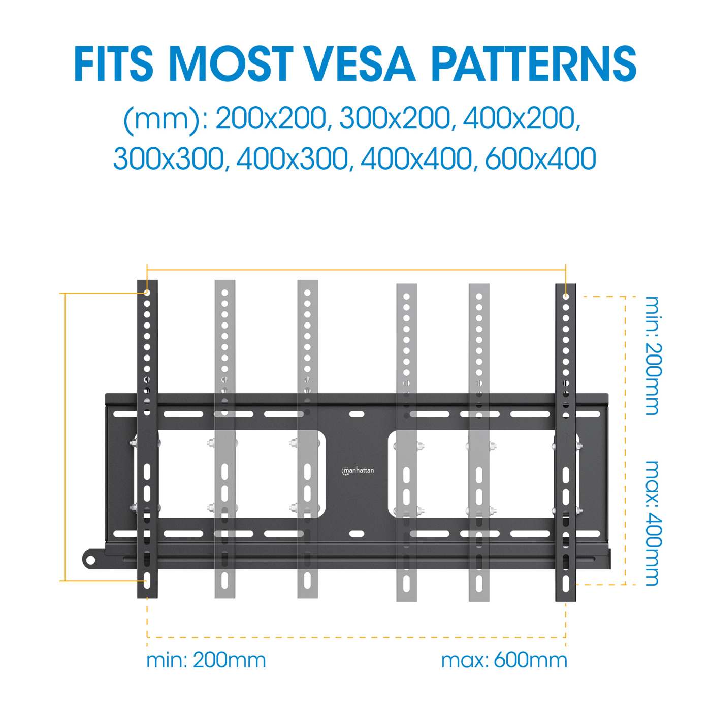 Soporte de Pared para TV Antirrobo Exterior, con Inclinación, para Pantallas de 37" a 86". Image 9
