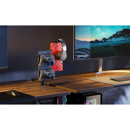 Soporte de escritorio con tablero organizador perforado y porta accesorios Image 11