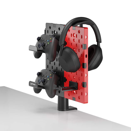 Soporte de escritorio con tablero organizador perforado y porta accesorios Image 6