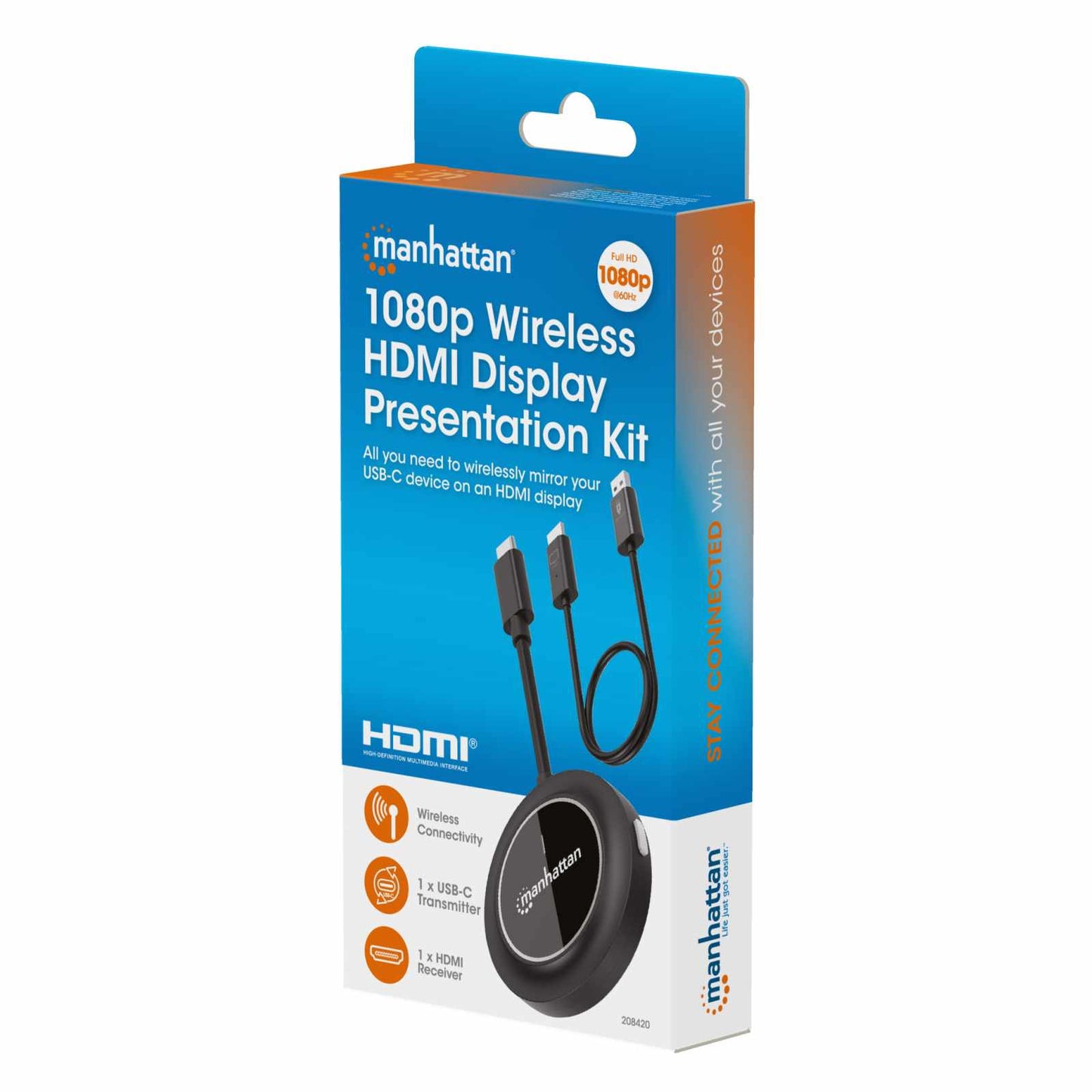 Kit de presentación de pantalla HDMI inalámbrica 1080p Packaging Image 2