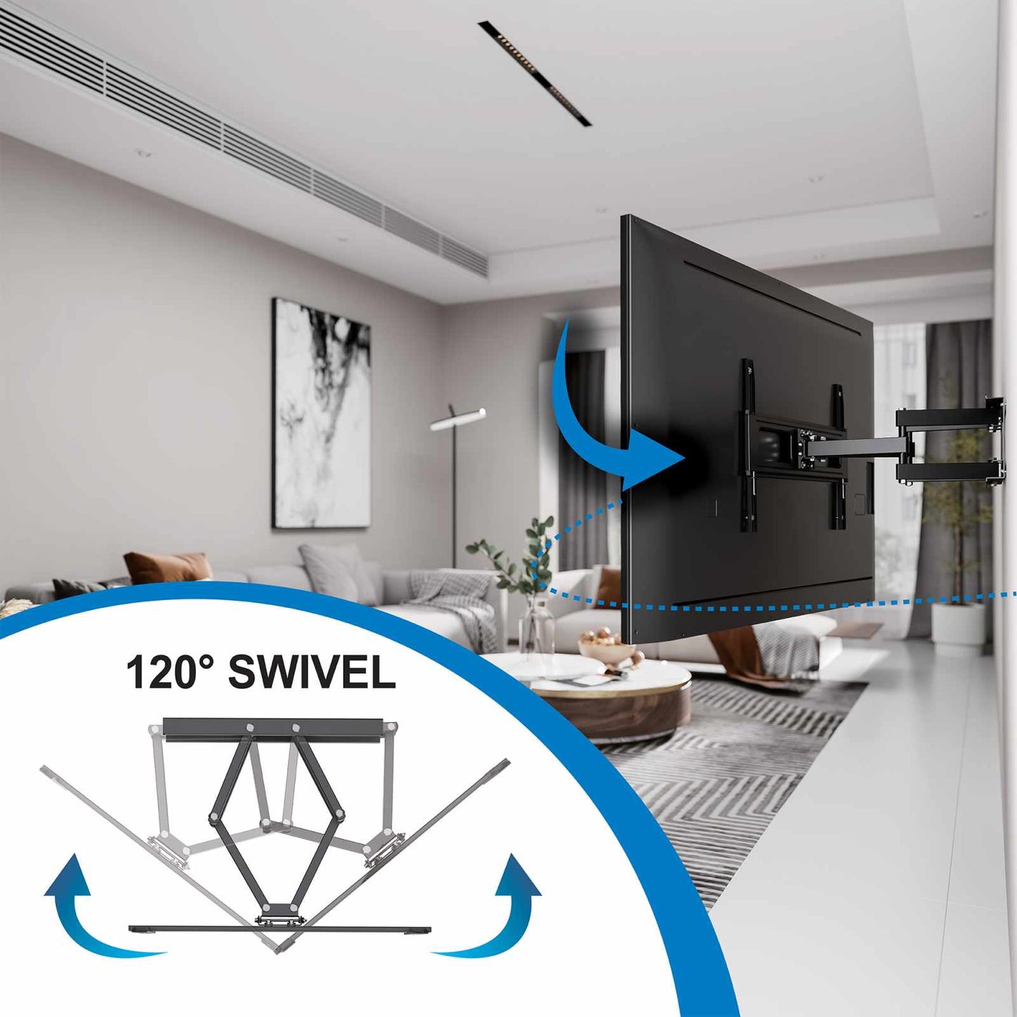 Soporte de Pared para Exteriores con Movimiento Completo para Pantallas de 37" a 86" Image 14