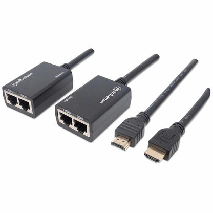 Extensor HDMI sobre Ethernet 1080p con cables integrados Image 1