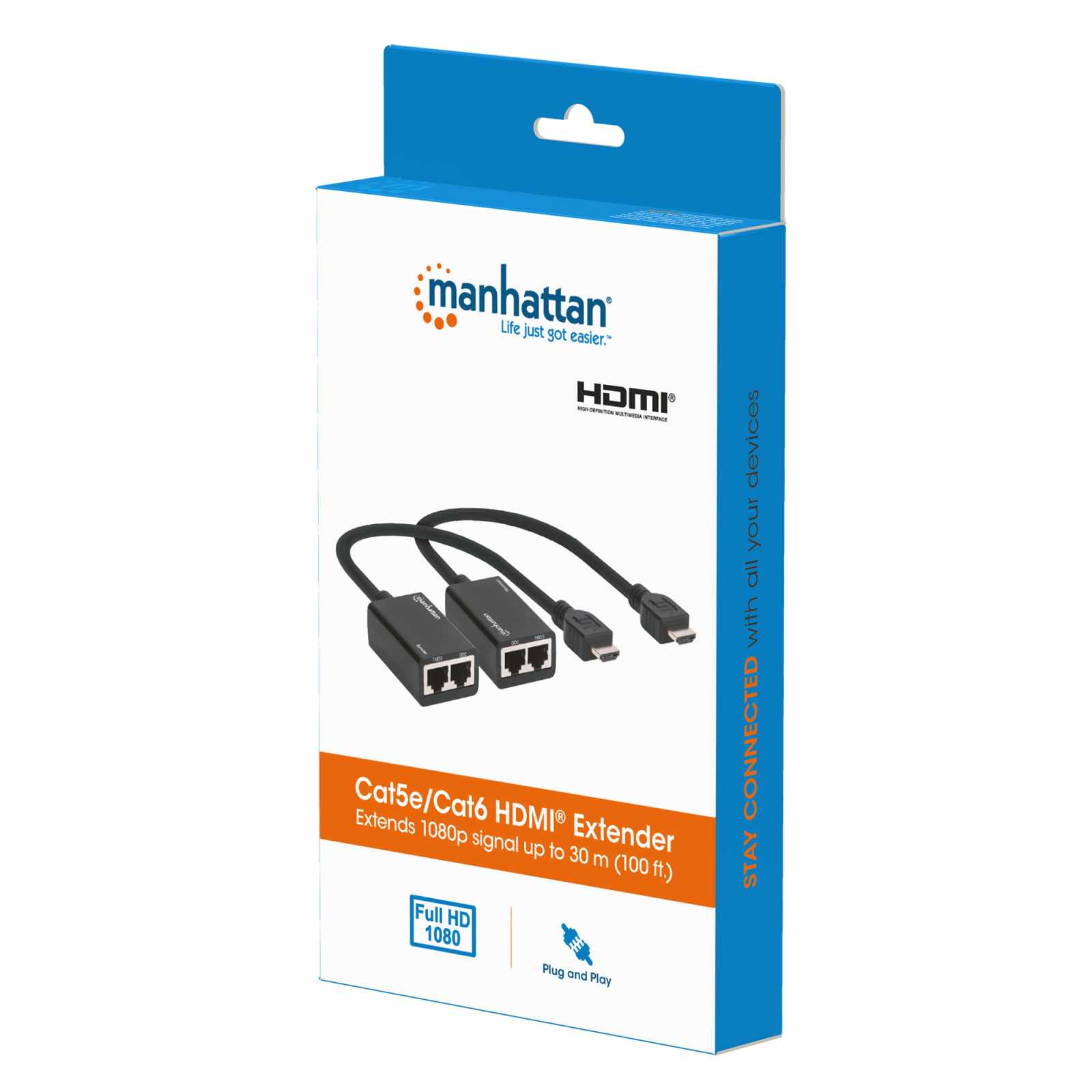 Extensor HDMI sobre Ethernet 1080p con cables integrados Packaging Image 2