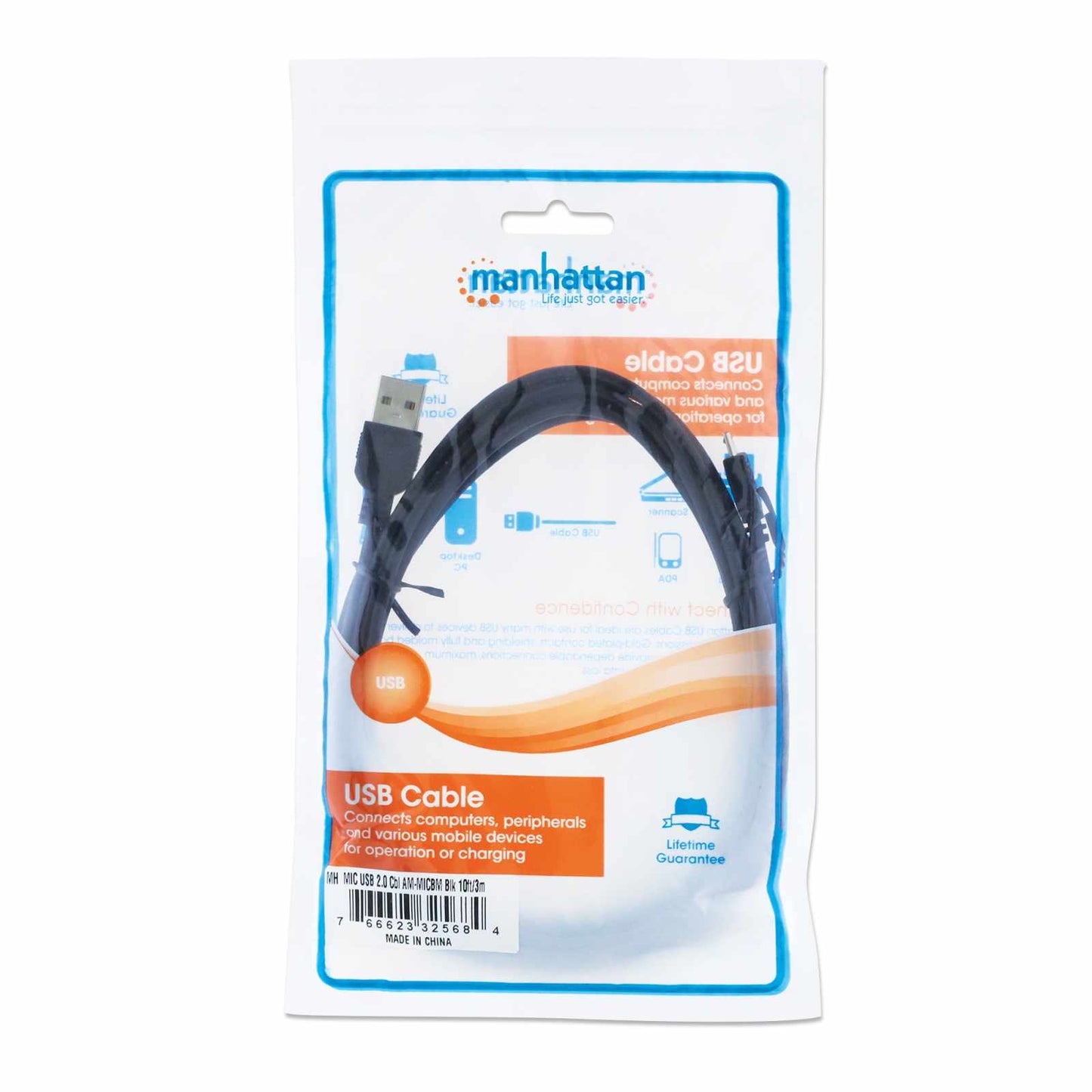 Cable USB Micro-B de alta velocidad para dispositivos Packaging Image 2