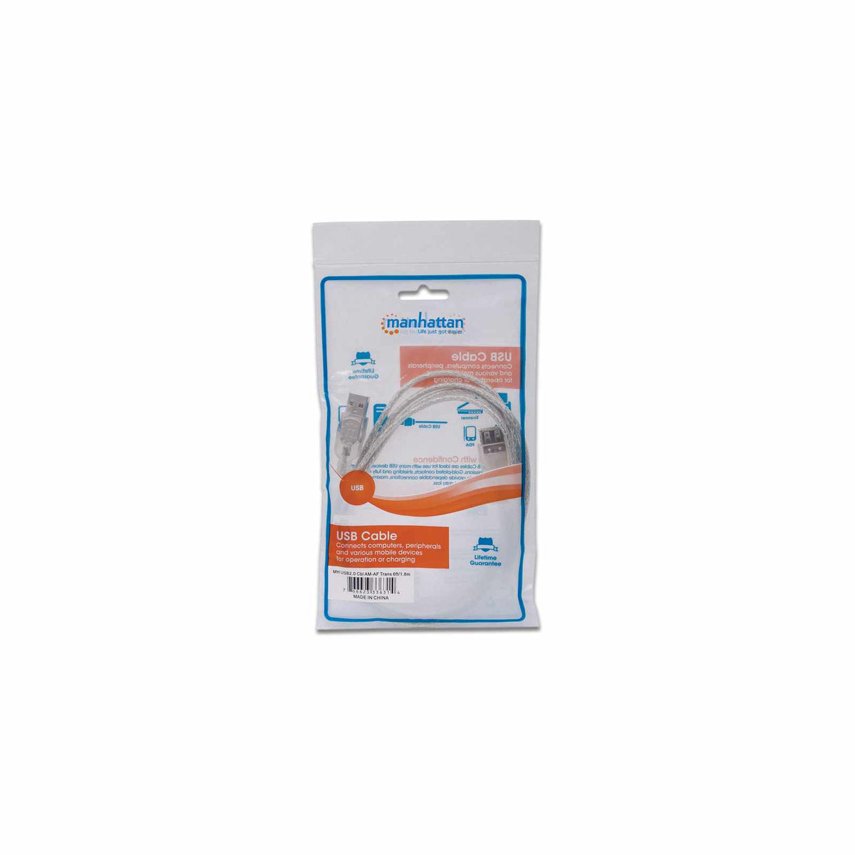 Cable de extensión USB 2.0, 480 Mbps 5m Packaging Image 2