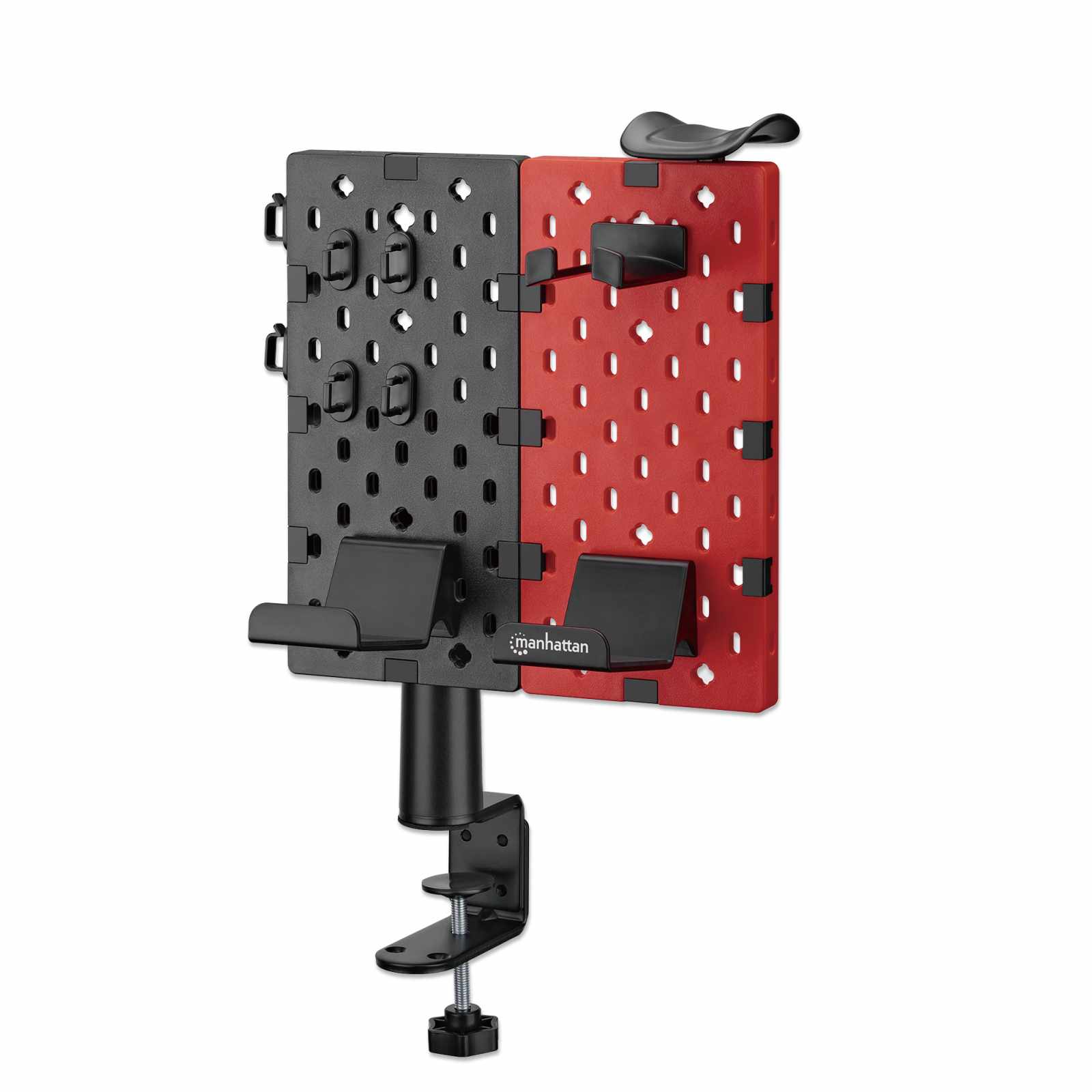 Soporte de escritorio con tablero organizador perforado y porta accesorios Image 1