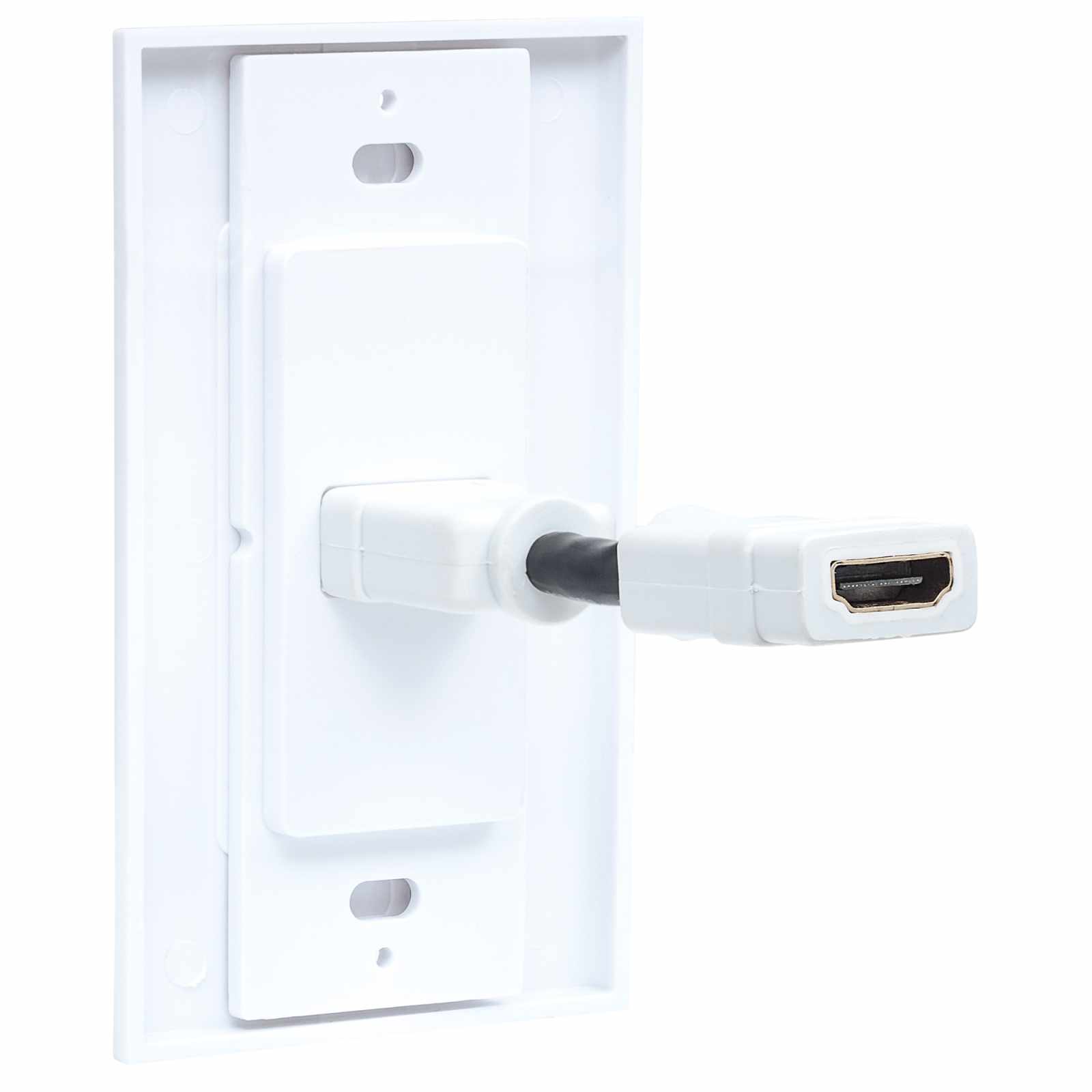 Placa de pared (faceplate) con cople HDMI de 1 puerto, blanco Image 6