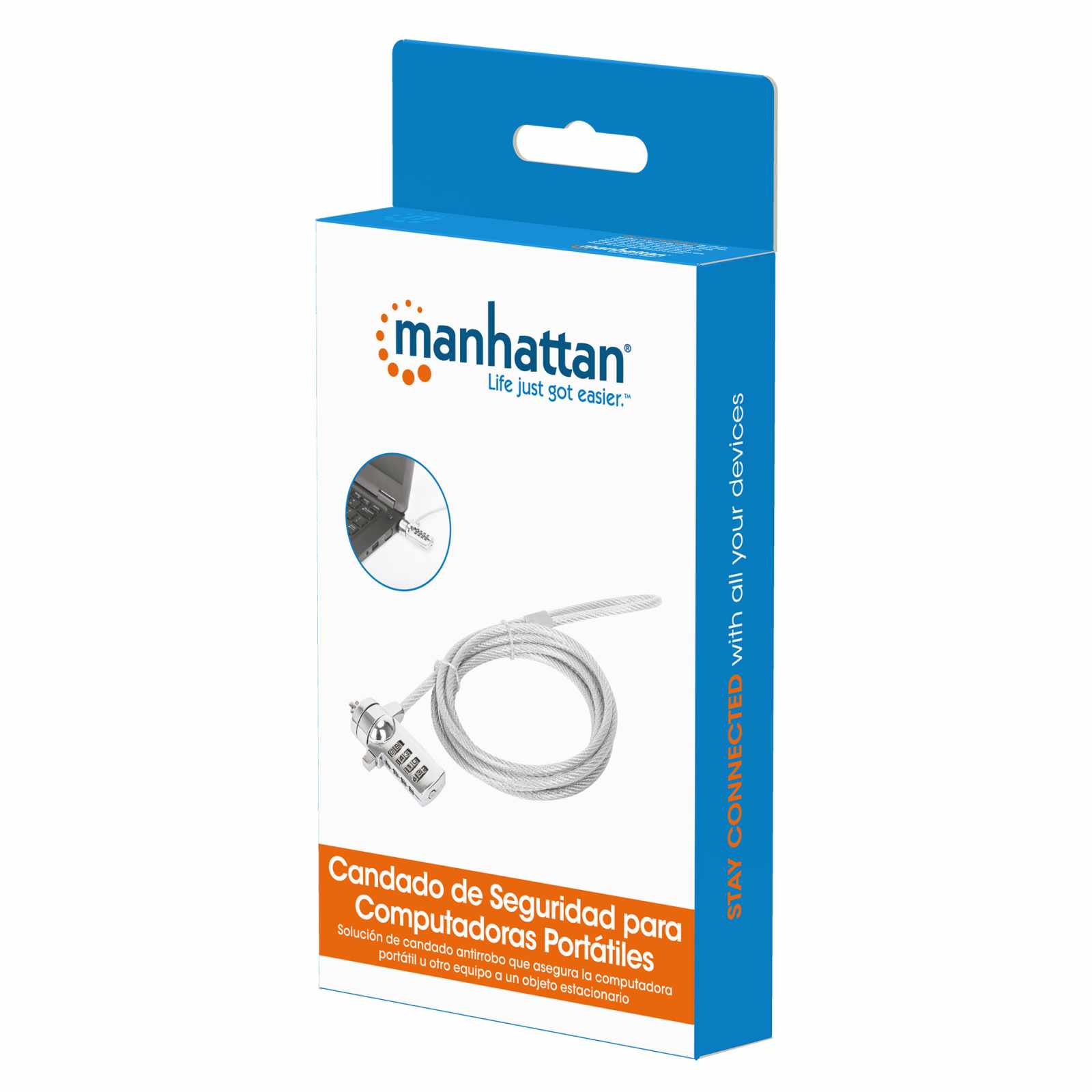 Candado de seguridad para laptop con ranura K-slot, de combinación Packaging Image 2