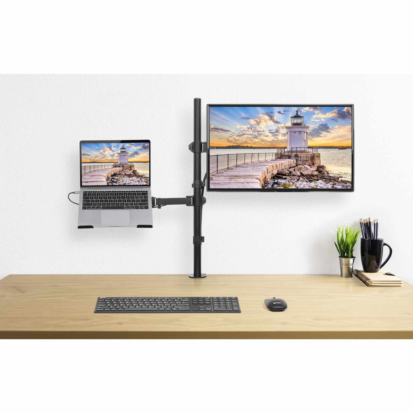 Soporte combinado de escritorio para laptop y monitor de 13" a 32" Image 9