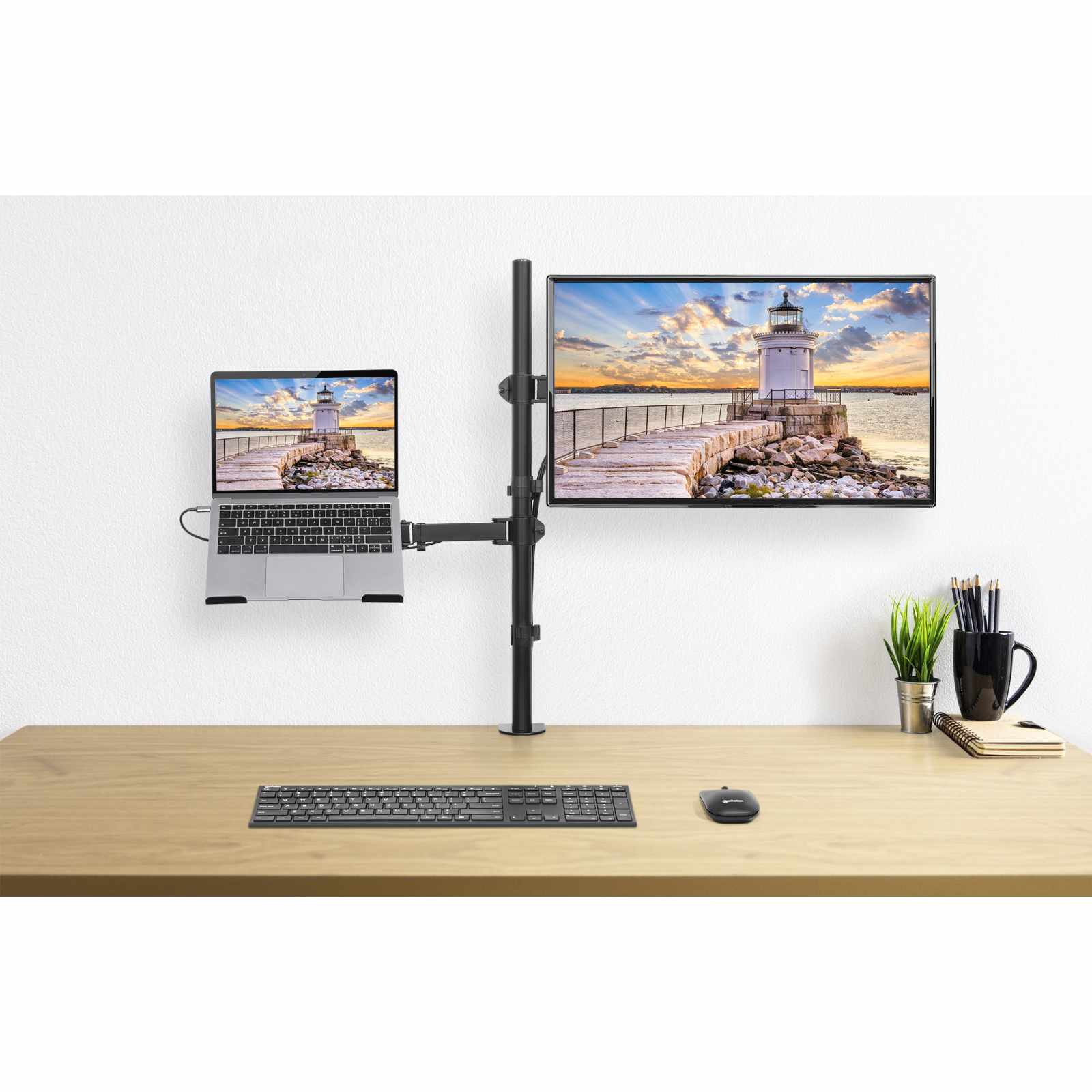 Soporte combinado de escritorio para laptop y monitor de 13" a 32" Image 9