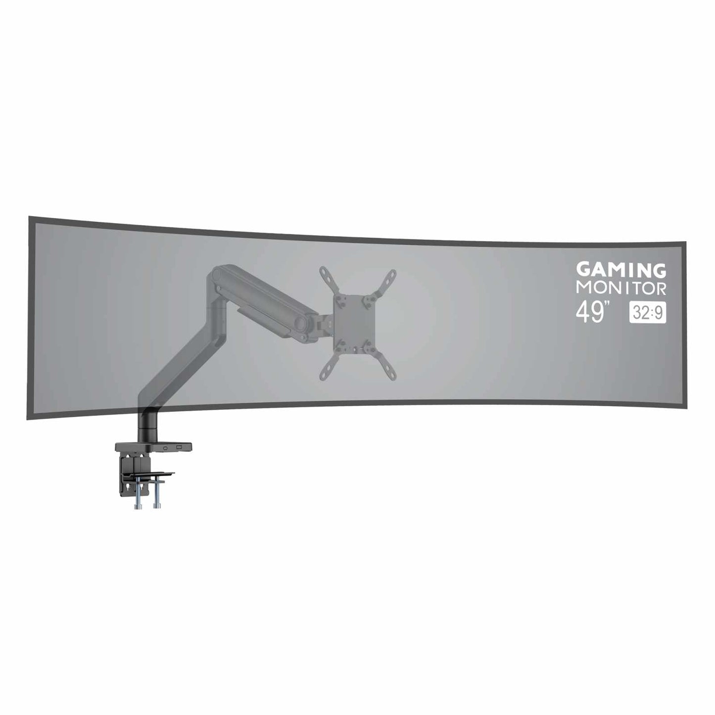 Soporte de aluminio con sistema de pistón para 1 monitor de 17" a 49" Image 15