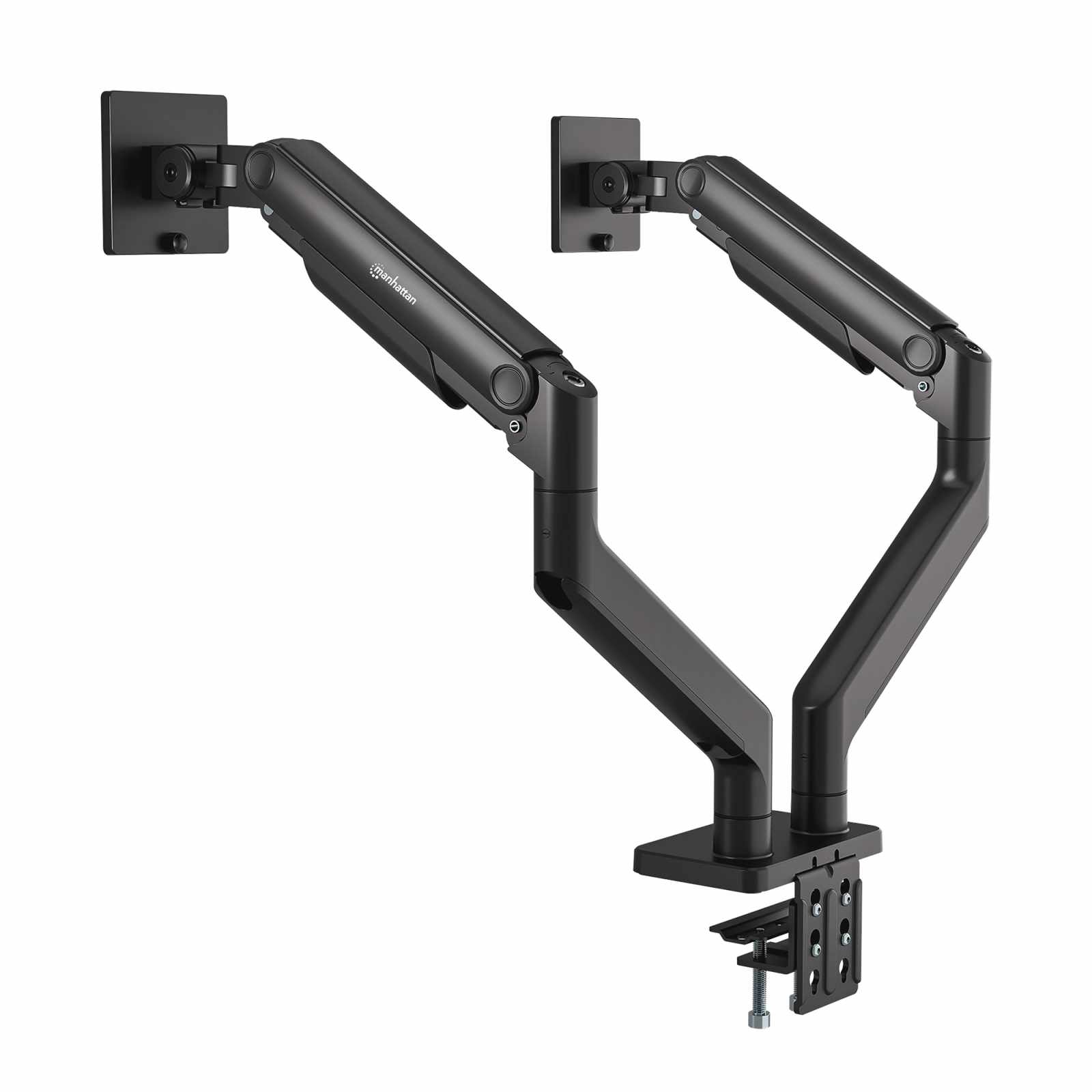 Soporte de aluminio con sistema de pistón para 2 monitores de 17" a 45" Image 8