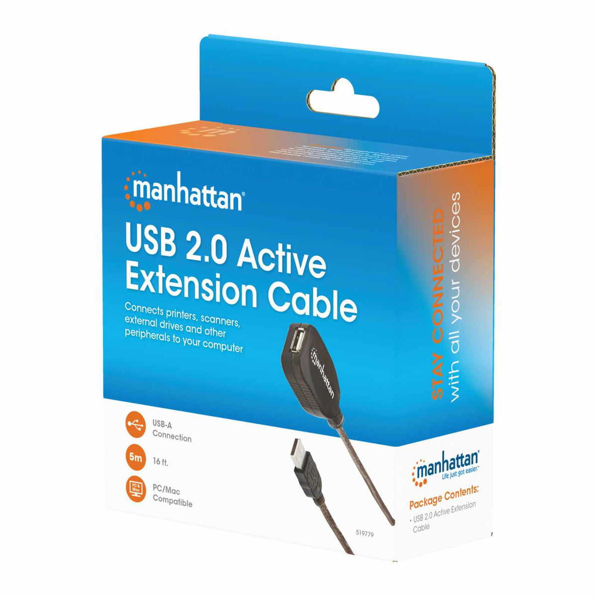 Cable de extensión activo USB 2.0, 480 Mbps 5m Packaging Image 2