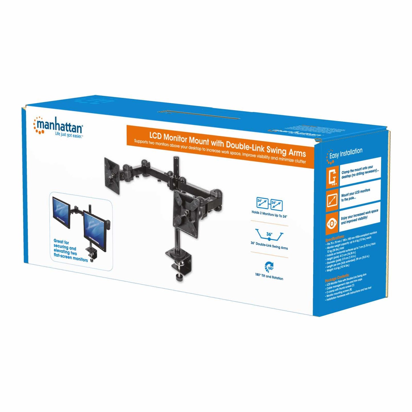 Soporte para monitor LCD con brazos articulados de doble articulación Packaging Image 2