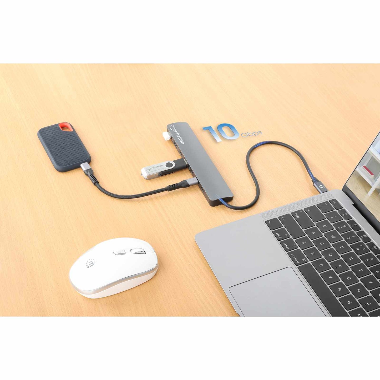 Hub de 7 puertos 10G/5G USB-C / USB-A 4+3 con Power Delivery Image 3