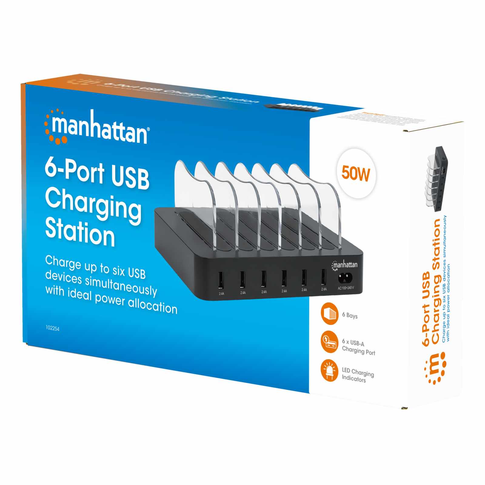 Estación de carga con 6 puertos USB Packaging Image 2