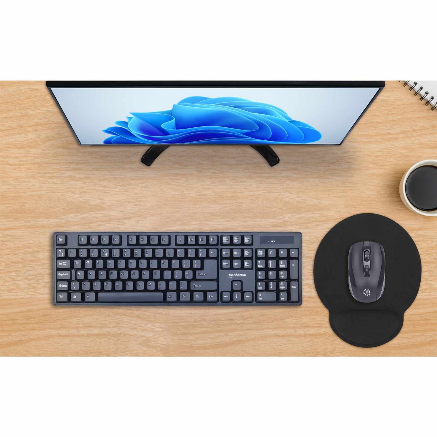 Mouse Pad con Descansa Muñecas Negro Image 7