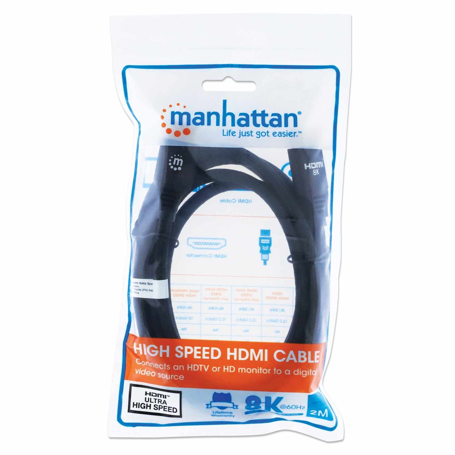 Cable HDMI Certificado de Ultra Alta Velocidad, 8K a 60 Hz o 4K a 120 Hz, con Ethernet Packaging Image 2
