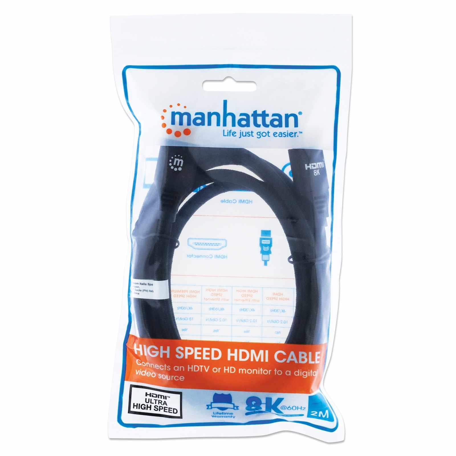 Cable HDMI Certificado de Ultra Alta Velocidad, 8K a 60 Hz o 4K a 120 Hz, con Ethernet Packaging Image 2