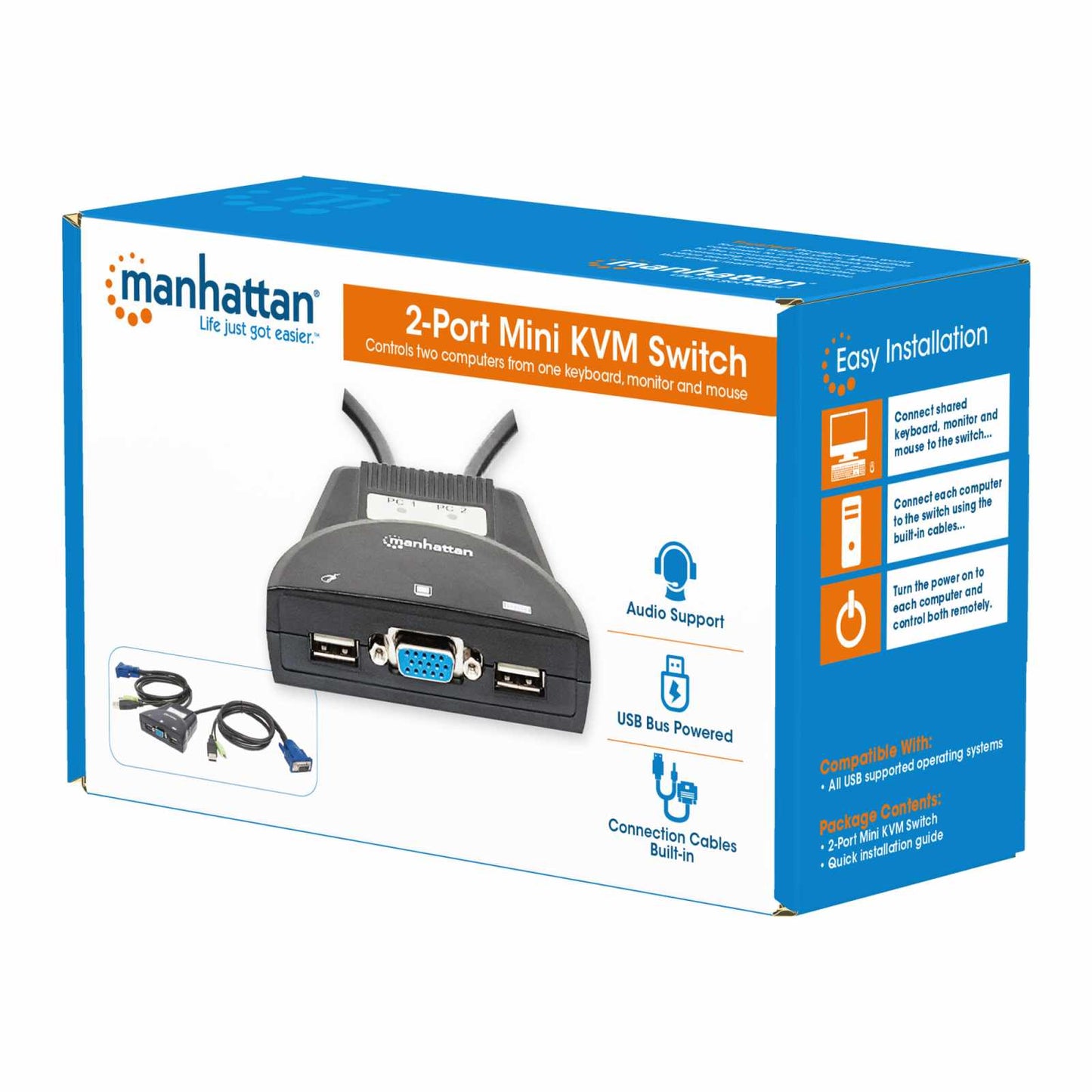 Mini switch KVM de 2 puertos Packaging Image 2