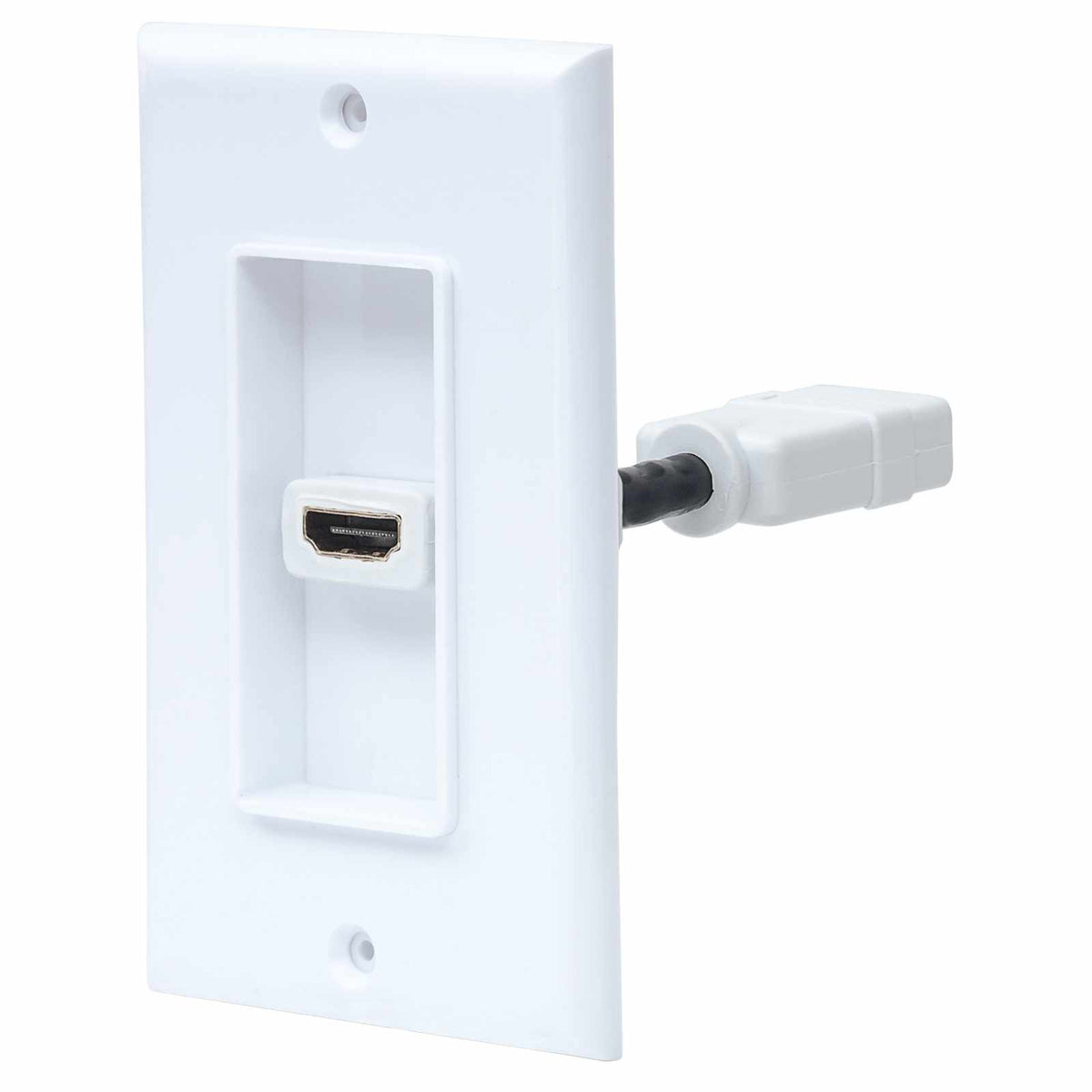 Placa de pared (faceplate) con cople HDMI de 1 puerto, blanco Image 1