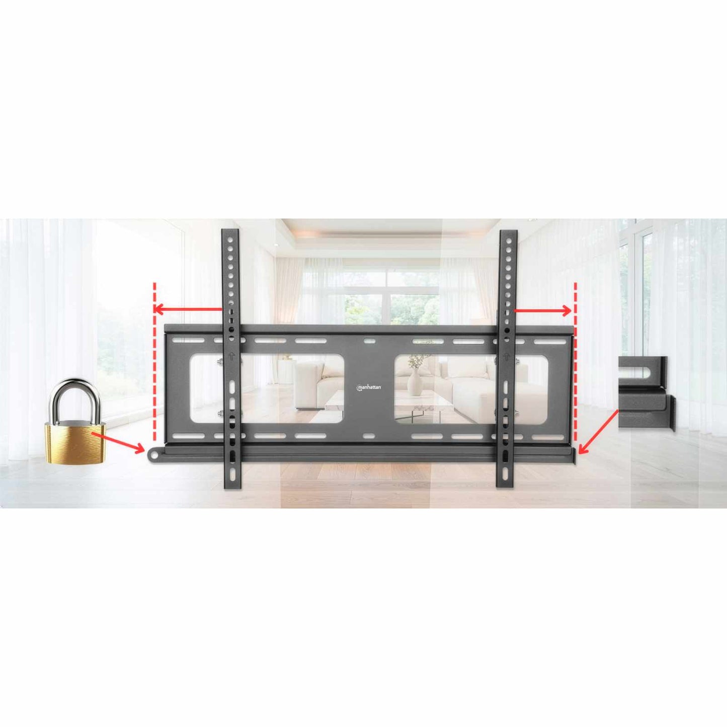 Soporte de Pared Antirrobo para Exteriores con Inclinación para Pantallas de 37" a 86" Image 13