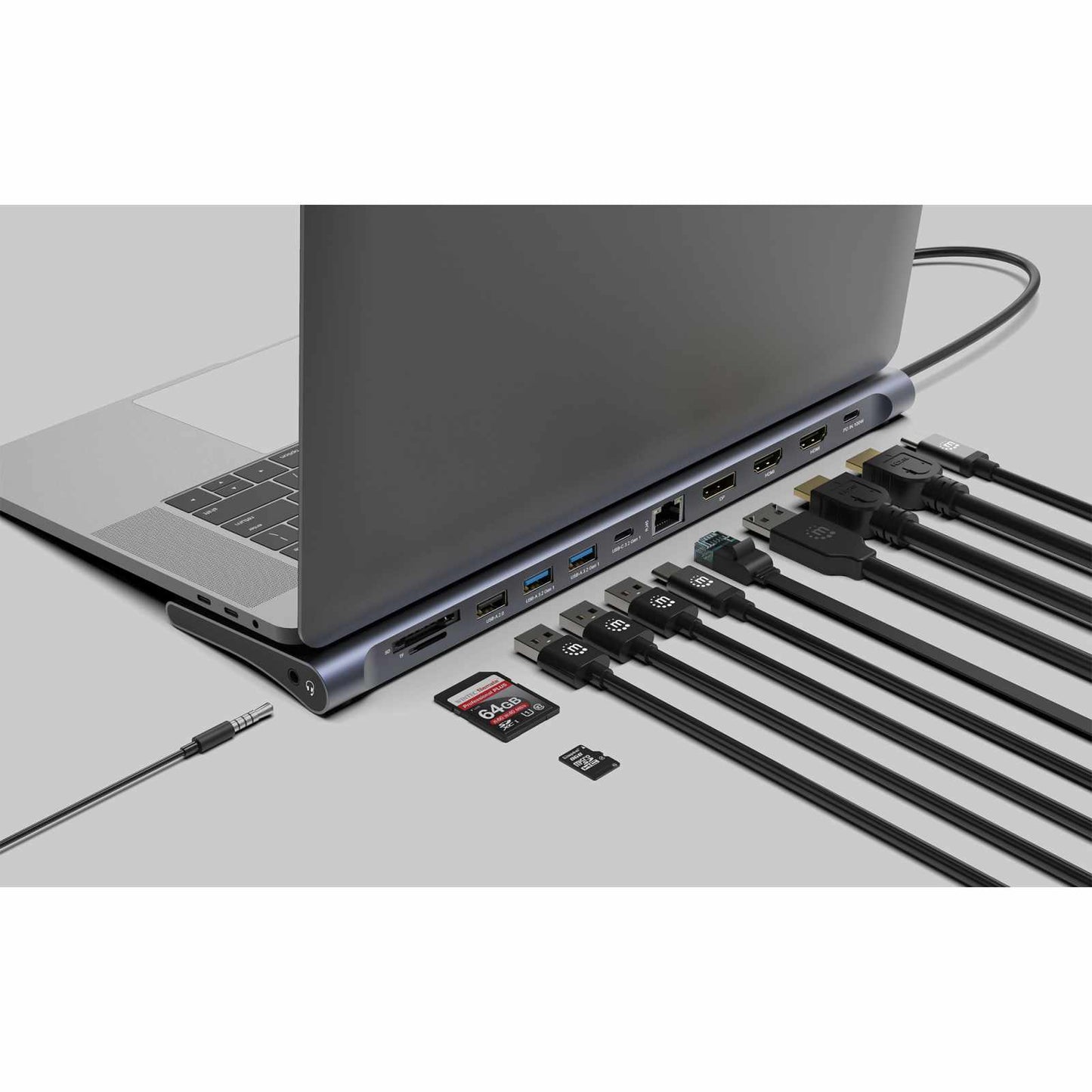Estación de carga / Hub multipuerto USB-C PD 12 en 1 para tres pantallas 4K Image 3