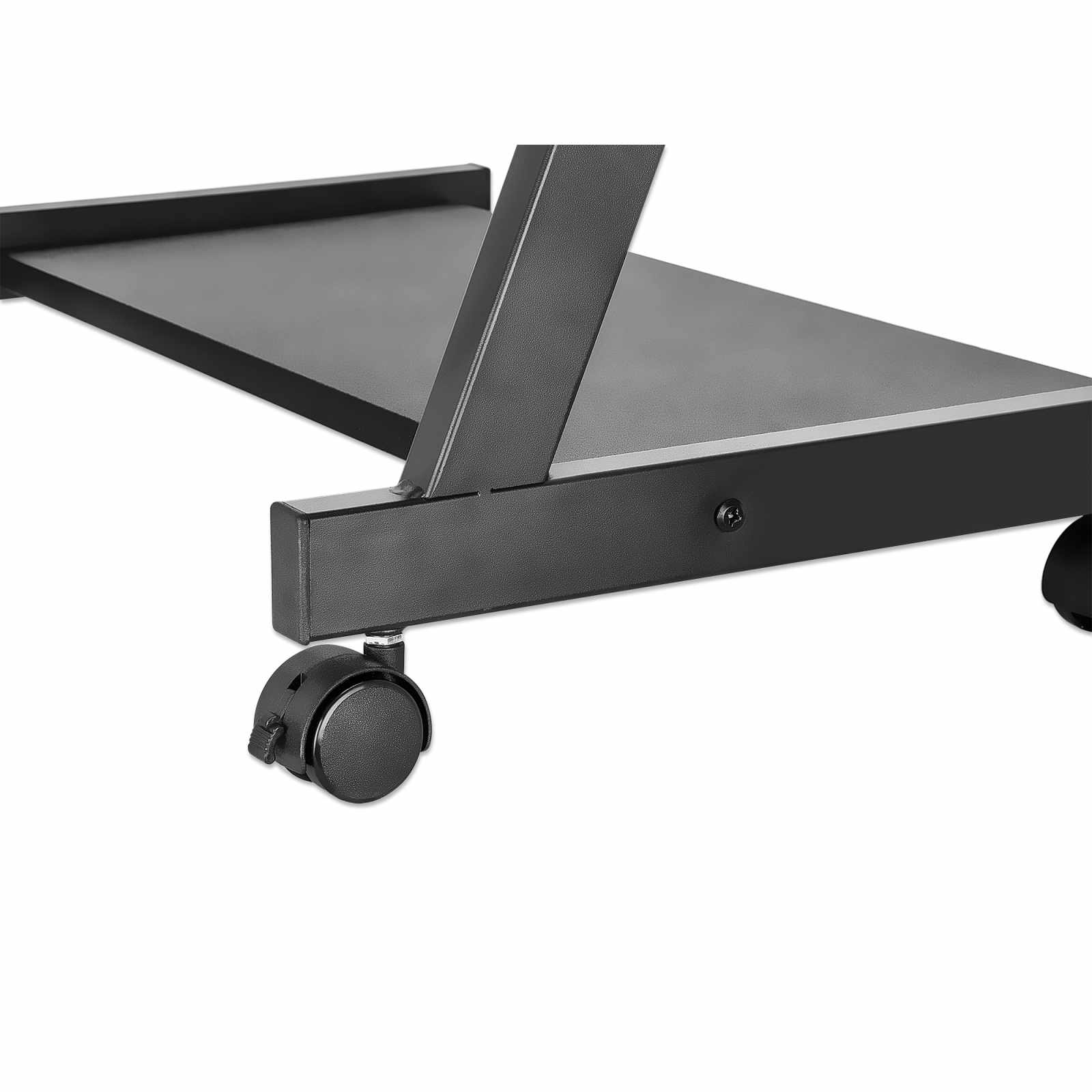 Escritorio compacto para computadora negro, con bandeja deslizable para teclado Image 10
