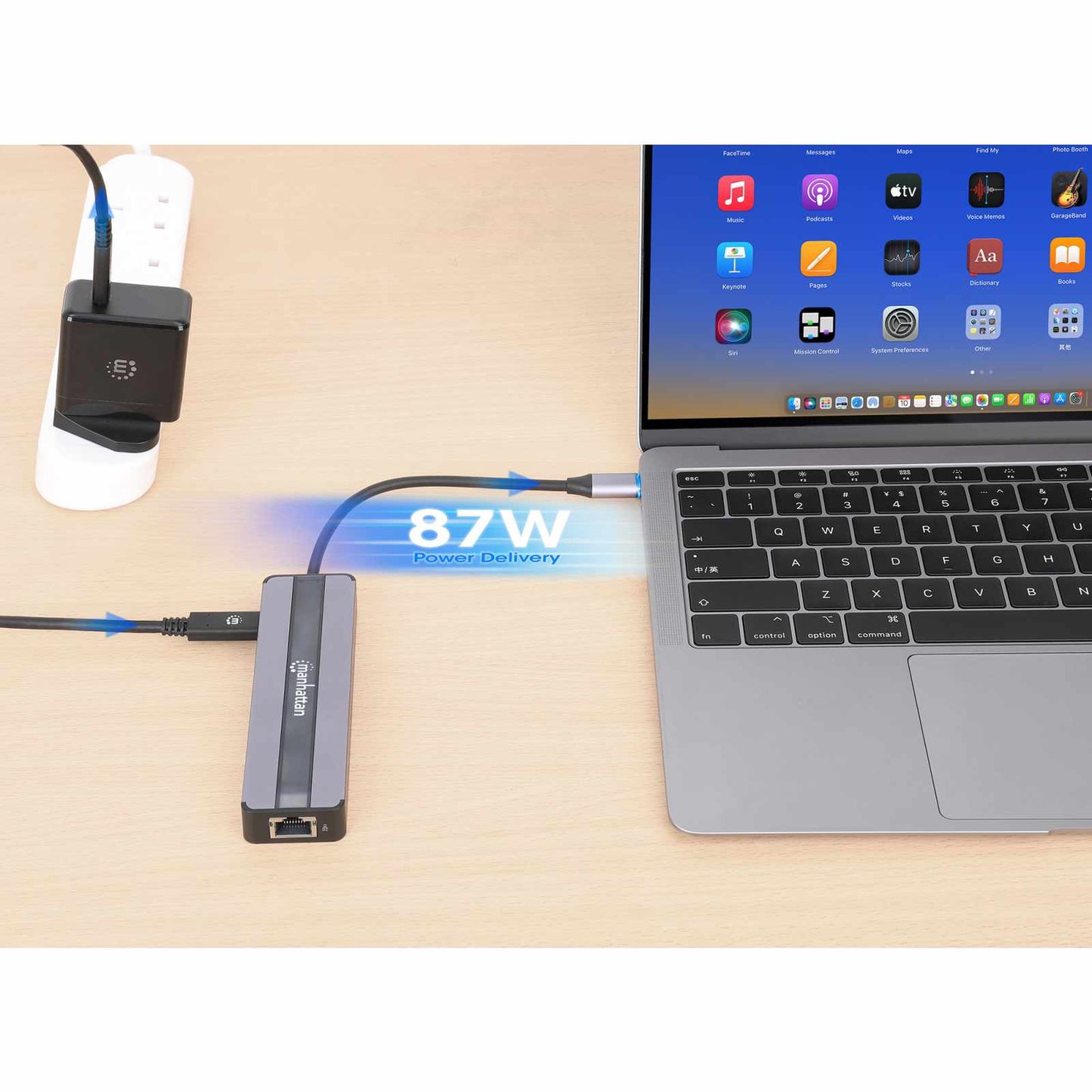 Estación Docking para conexión USB-C 7 en 1 con carga de energía Image 8