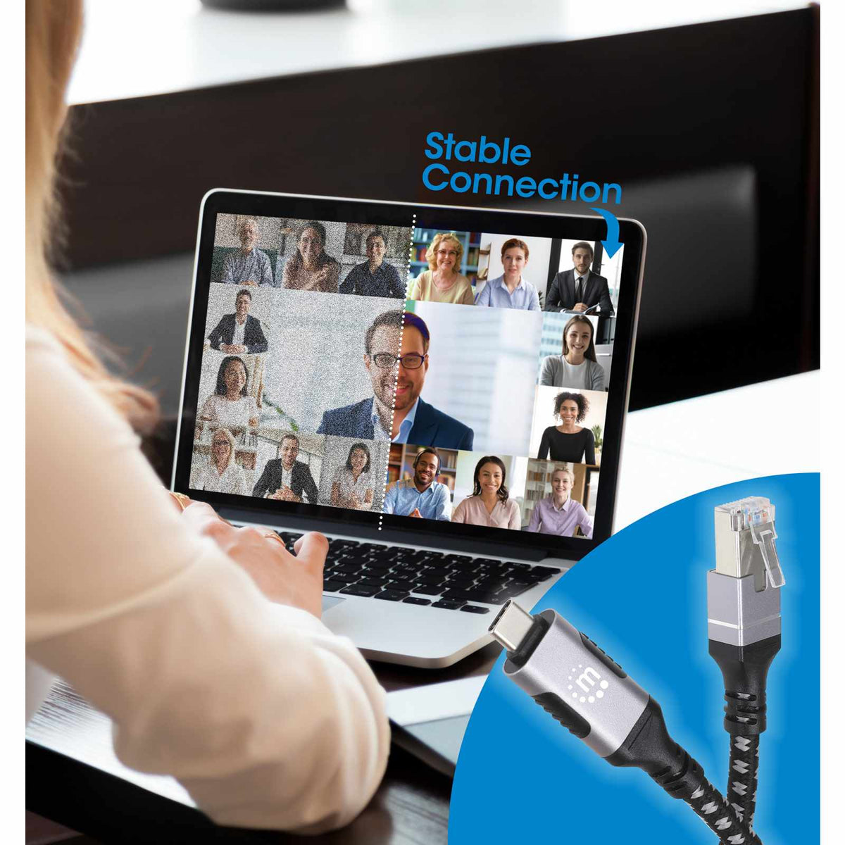 Cable de red USB-C a RJ-45 Gigabit Ethernet, 2 m Image 5