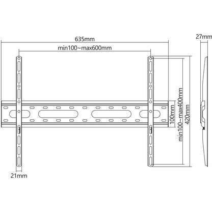 Soporte de Pared Fijo de Bajo Perfil para Pantallas de 37" a 70" Image 8