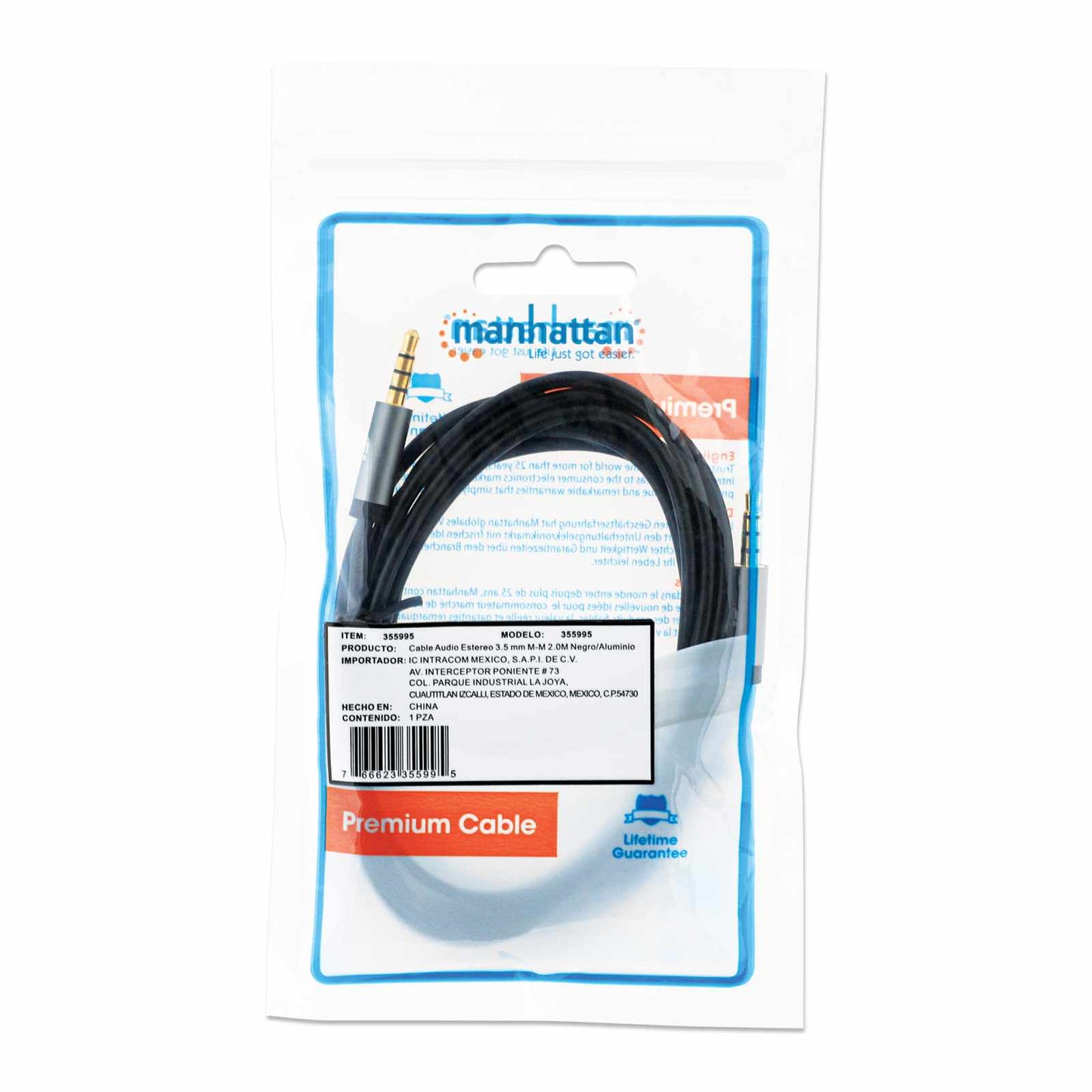 Cable Auxiliar de Audio Estéreo Packaging Image 2