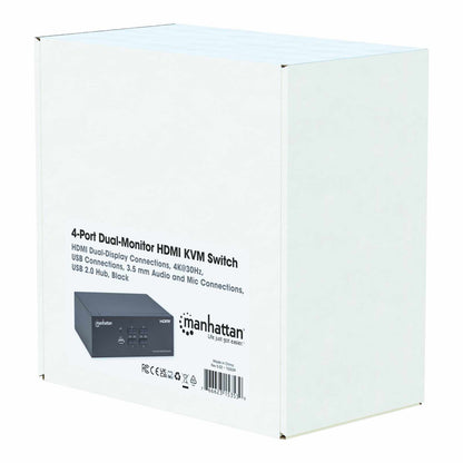 Switch KVM HDMI de 4 puertos para dos monitores Packaging Image 2
